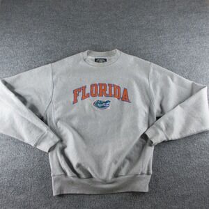 Florida Gators Sweatshirt Mens Small Gray NCAA Football Steve & Barry's Crewneck